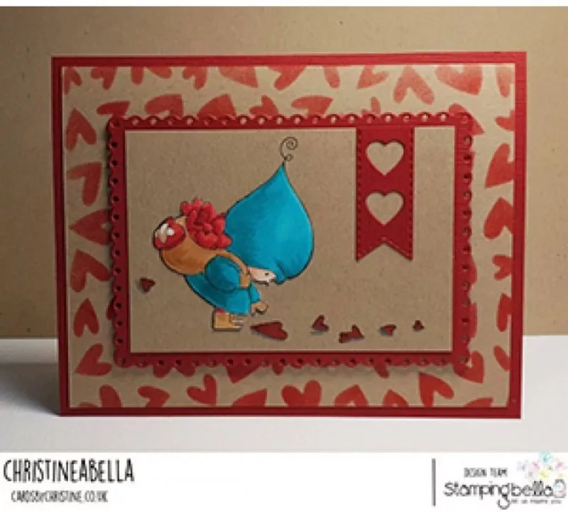 Stampingbella Bundle Girl With a Heart Trail Rubber Stamps 1