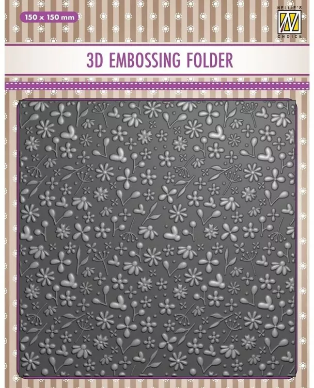 Spring Flowers 3D Embossing Folder from Nellie's Choice