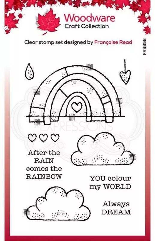 Rainbow World Clear Stamps Woodware Craft Collection