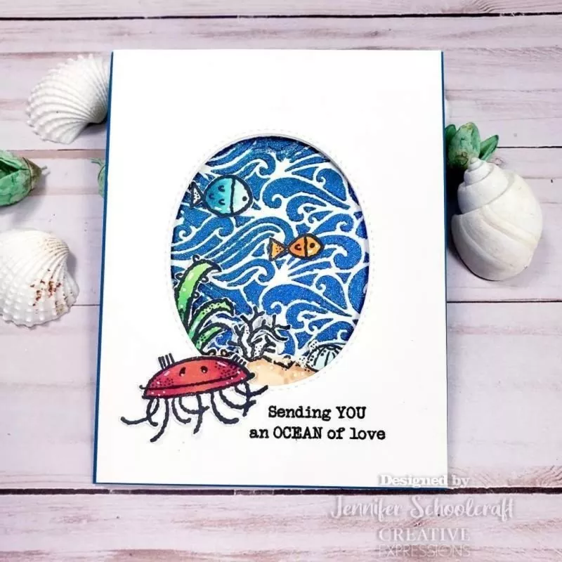 Sea Turtle Clear Stamps Woodware Craft Collection 2