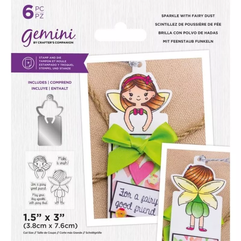 Sparkle with Fairy Dust stamps and die set crafters companion