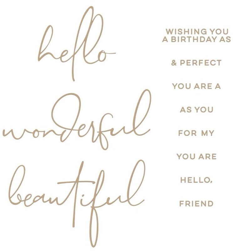 Spellbinders Hello, Friend Sentiments Hot Foil Plate 1