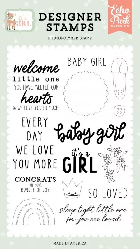 echo park Baby Girl clear stamp