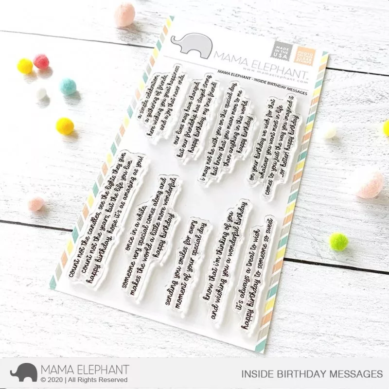 InsideBirthdayMessages Clear Stamps Mama Elephant