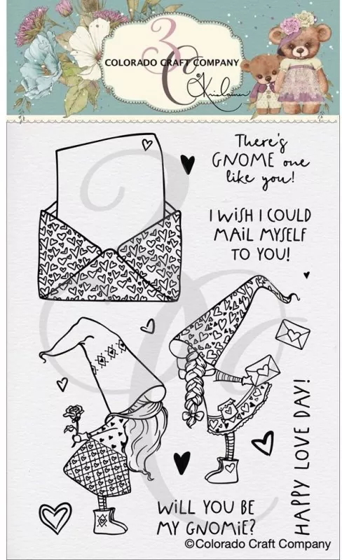 Love Day Gnomes Clear Stamps Colorado Craft Company by Kris Lauren