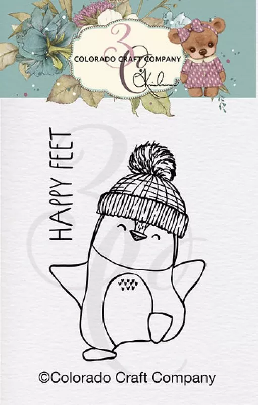 Happy Feet Mini Clear Stamps Colorado Craft Company by Kris Lauren
