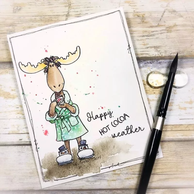 Merry Christmoose Clear Stamps Colorado Craft Company by Kris Lauren 2