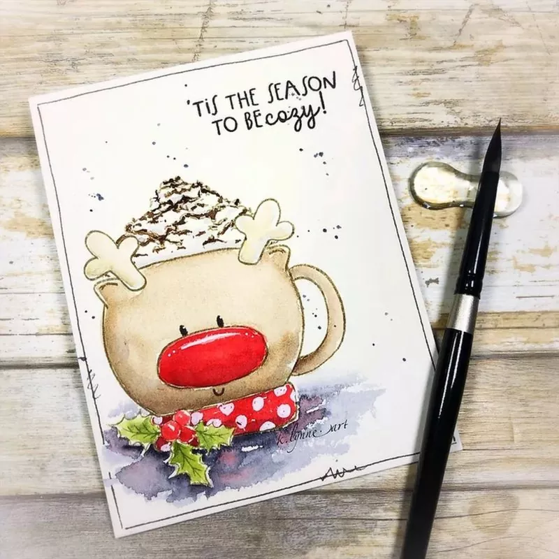 Cozy Reindeer Mug Dies Colorado Craft Company by Kris Lauren 2