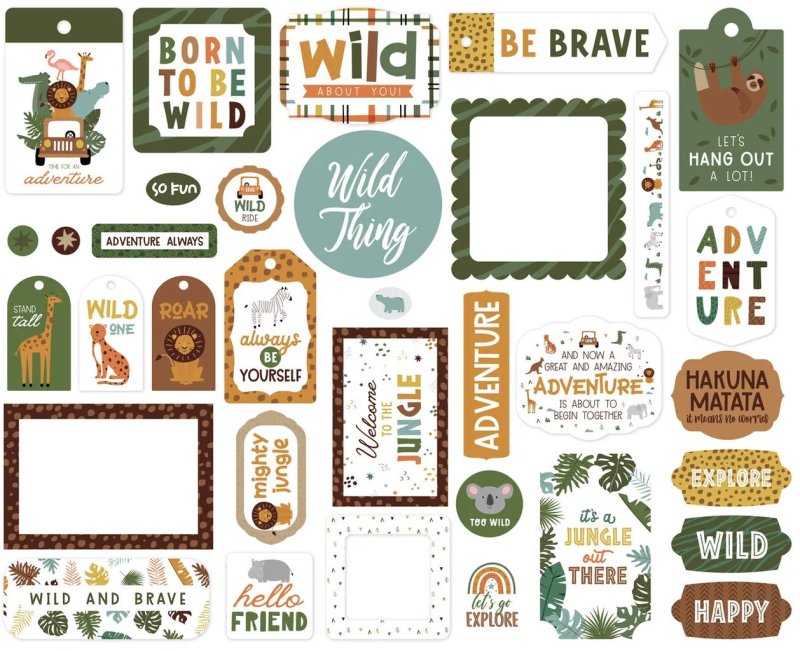 Little Explorer Frames & Tags Die Cut Embellishment Echo Park Paper Co 1