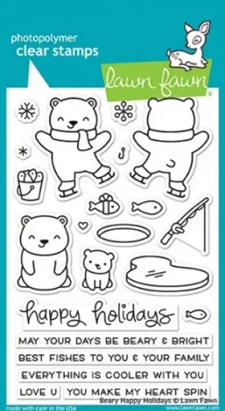 Beary Happy Holidays Stamps Lawn Fawn