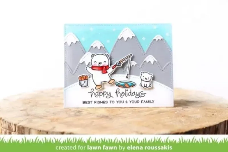 Beary Happy Holidays Dies Lawn Fawn Project 1