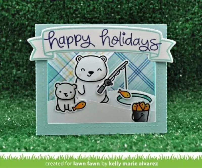 Beary Happy Holidays Dies Lawn Fawn Project 4