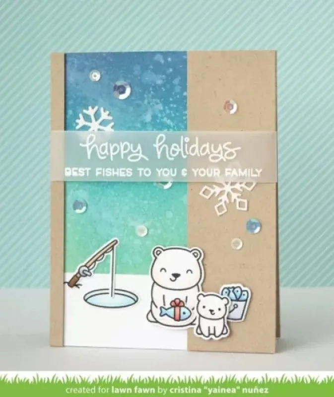 Beary Happy Holidays Dies Lawn Fawn Project 5