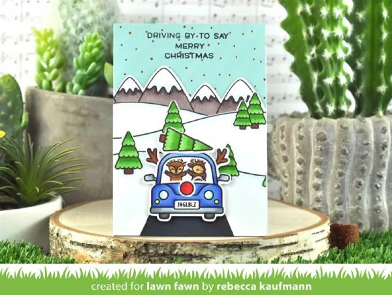 lf2423 Car Critters Christmas Add-On Clear Stamps Lawn Fawn 2