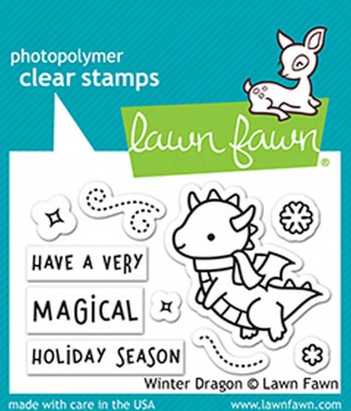 LF2425 Winter Dragon Clear Stamps Lawn Fawn