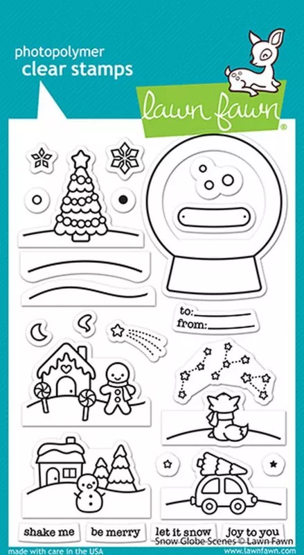 LF2427 Snow Globe Scenes Clear Stamps Lawn Fawn