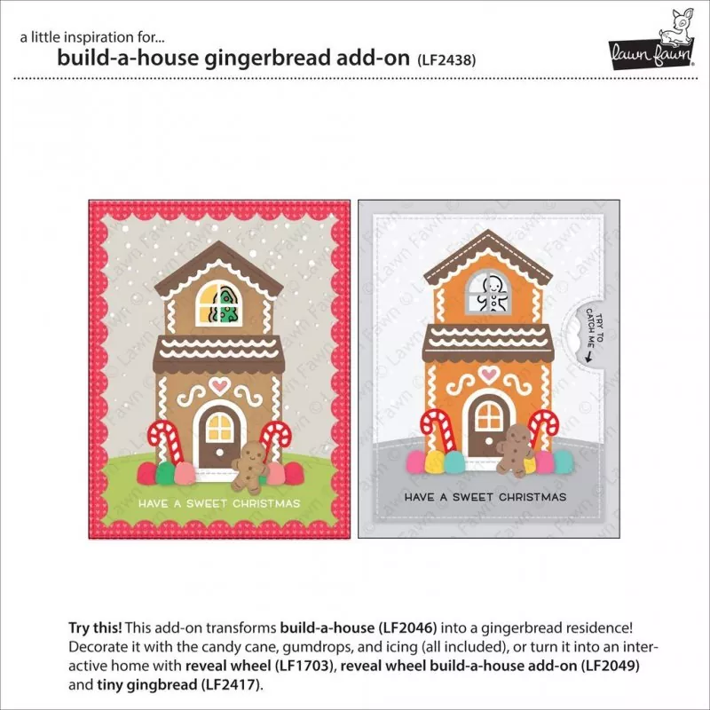 LF2438 Build A House Gingerbread Add On Dies Lawn Fawn 1