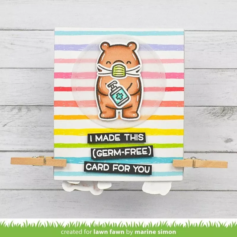 Germ-Free Bear Clear Stamps Lawn Fawn 2