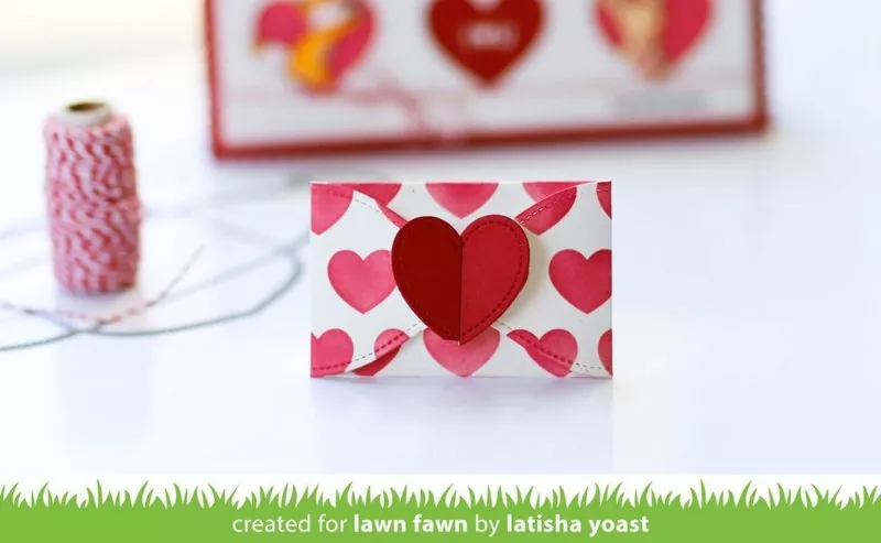 LF2472 Gift Card Heart Envelope Dies Lawn Fawn 5