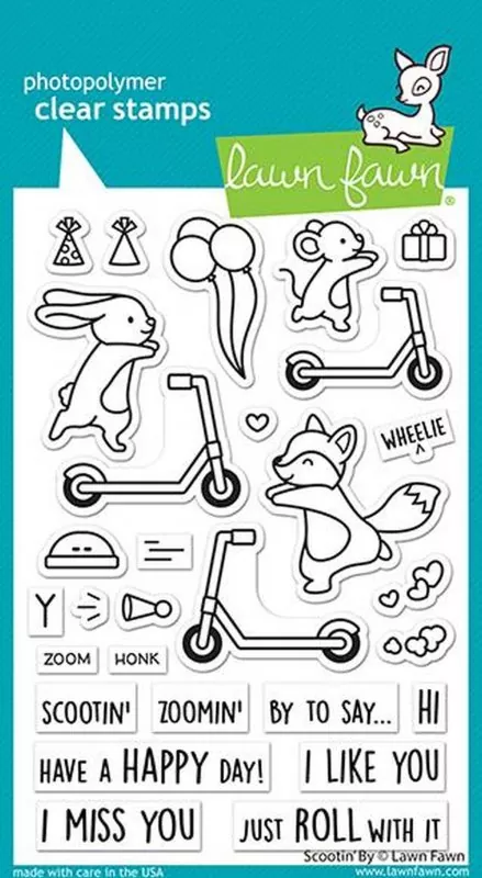 Scootin' By Clear Stamps Lawn Fawn