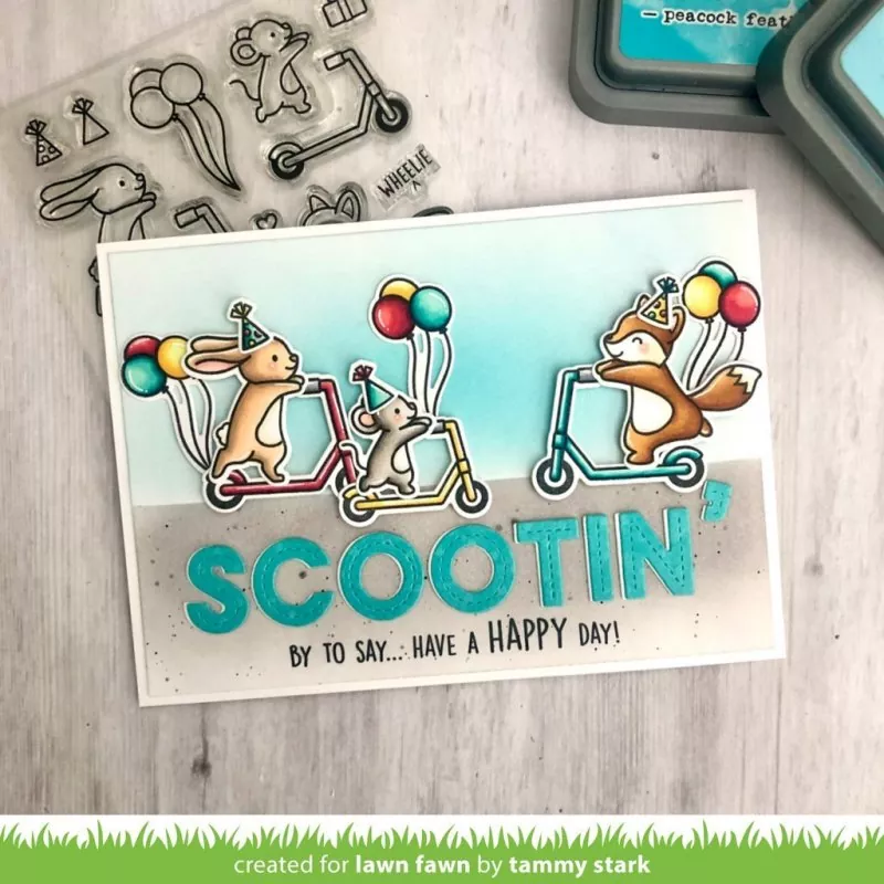 Scootin' By Clear Stamps Lawn Fawn 2
