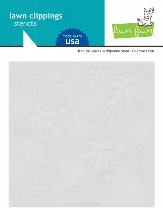 Tropical Leaves Background Stencils Lawn Fawn