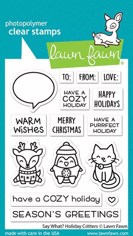 Say What? Holiday Critters Clear Stamps Lawn Fawn