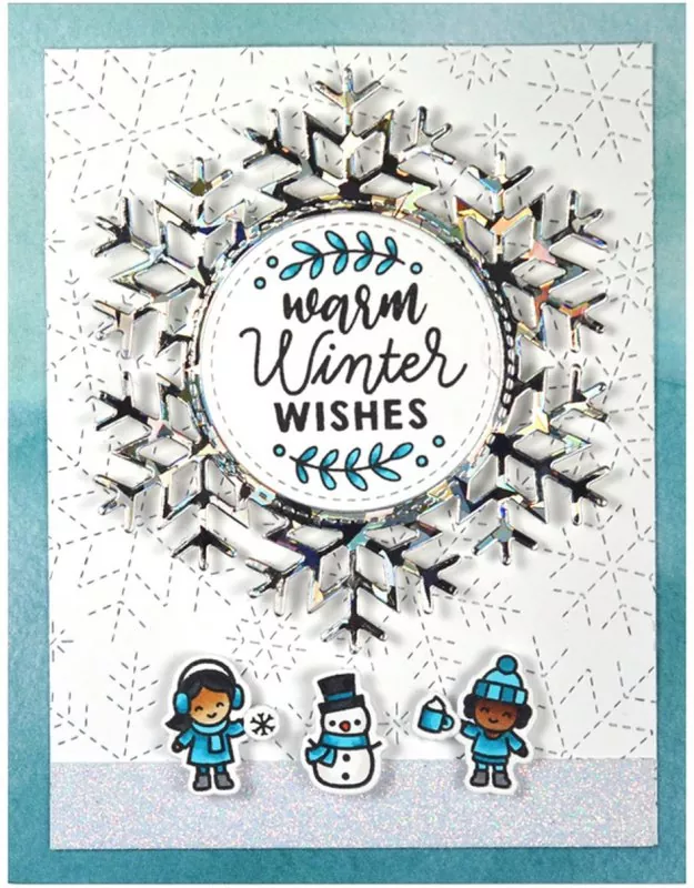 Stitched Snowflake Backdrop Dies Lawn Fawn 2