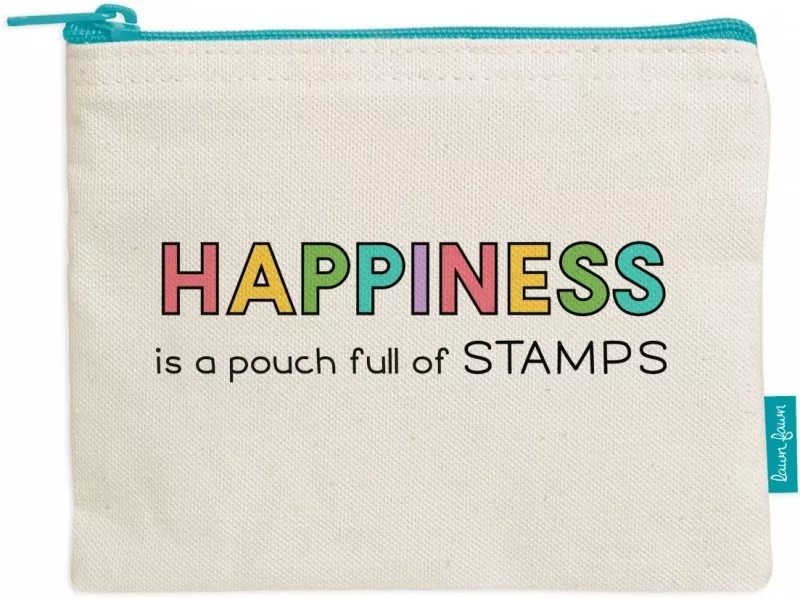 Zipper Pouch Happiness Is A Pouch Full Of Stamps Lawn Fawn