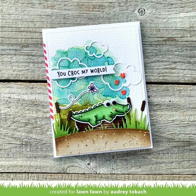 Croc My World Clear Stamps Lawn Fawn 1
