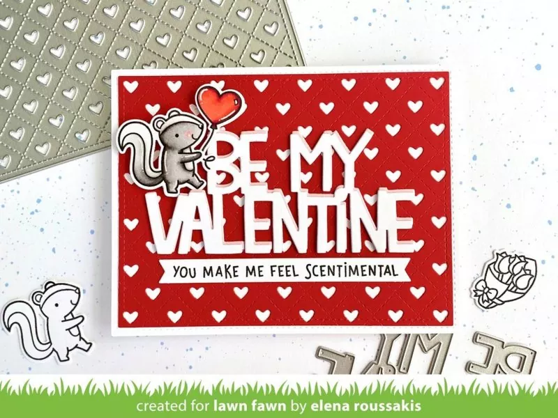 Giant Be My Valentine Dies Lawn Fawn 2