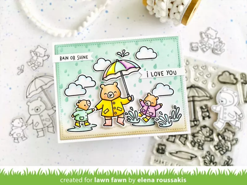 Beary Rainy Day Clear Stamps Lawn Fawn 1