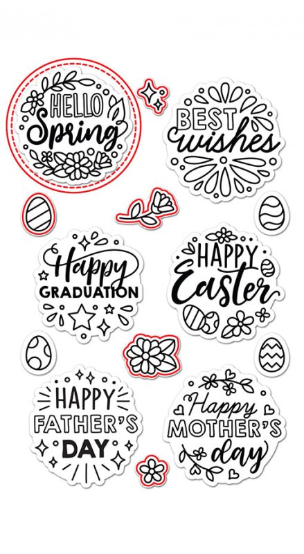 Magic Spring Messages Dies Lawn Fawn