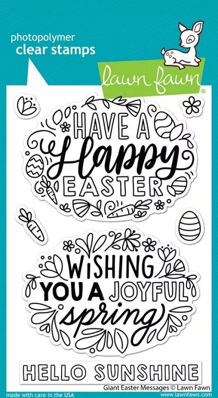 Gian Easter Messages Clear Stamps Lawn Fawn
