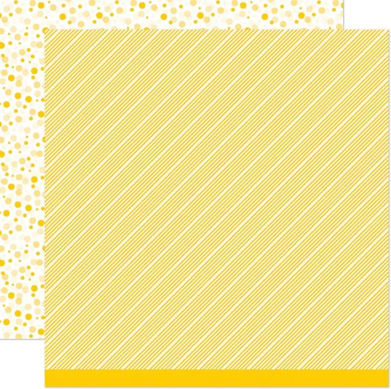 All the Dots Lemon Fizz lawn fawn scrapbooking paper 1