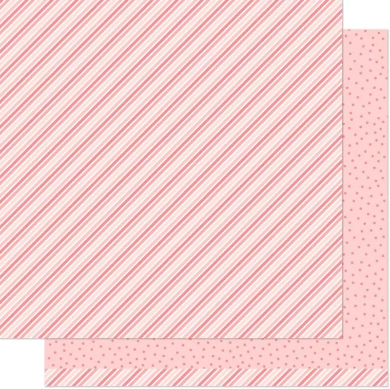 Stripes 'n' Sprinkles Pink Pow lawn fawn scrapbooking paper