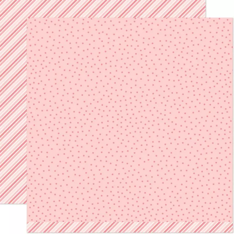 Stripes 'n' Sprinkles Pink Pow lawn fawn scrapbooking paper 1