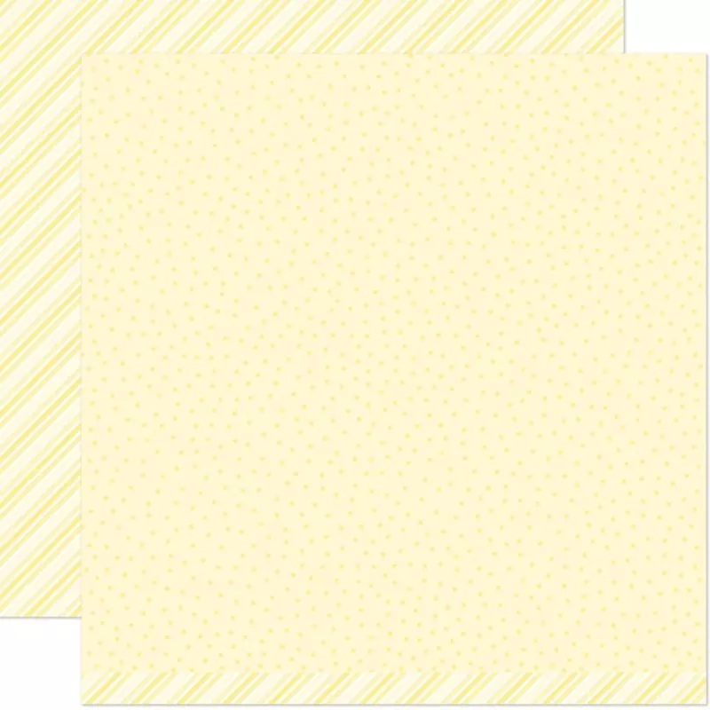 Stripes 'n' Sprinkles Yay Yellow lawn fawn scrapbooking paper 1