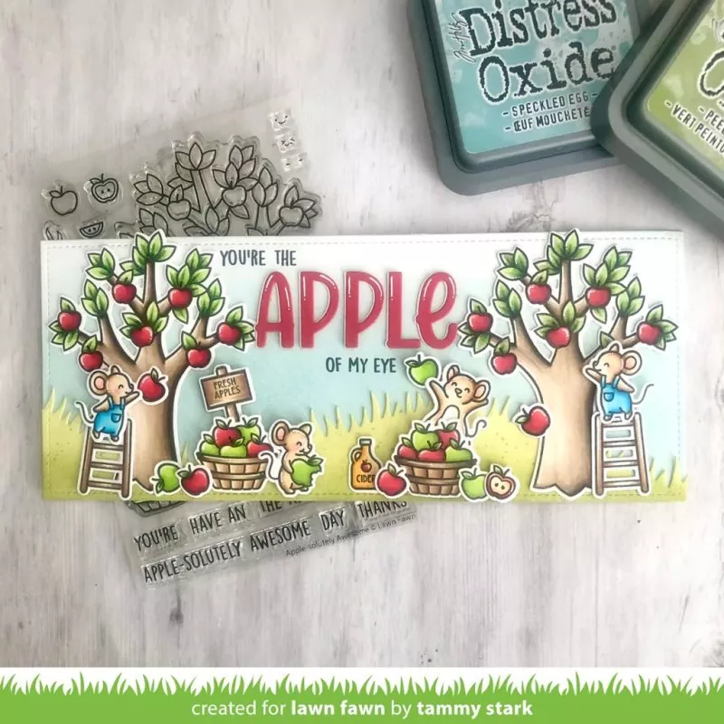 Apple-solutely Awesome Clear Stamps Lawn Fawn 2