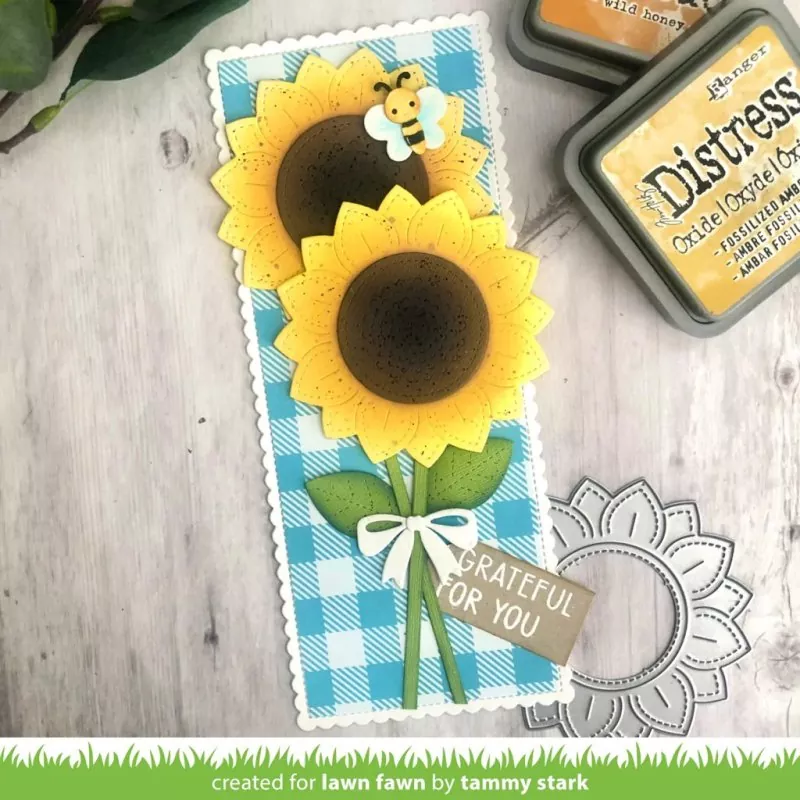 Magic Iris Sunflower Add On Dies Lawn Fawn 2