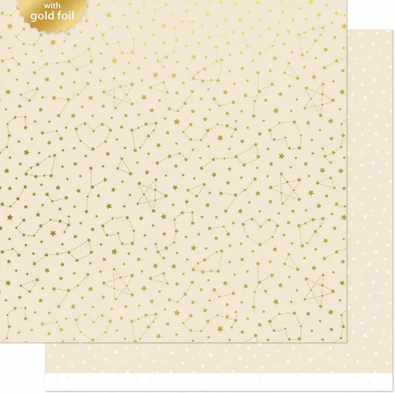 Let It Shine Starry Skies Twinkling Cream lawn fawn scrapbooking paper