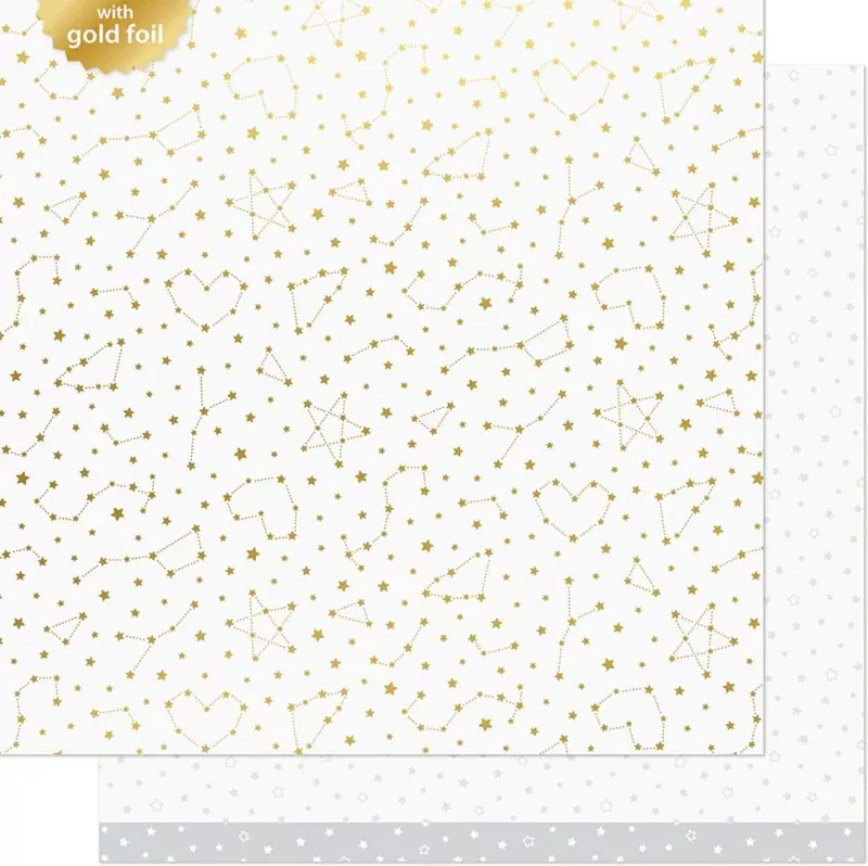 Let It Shine Starry Skies Twinkling White lawn fawn scrapbooking paper