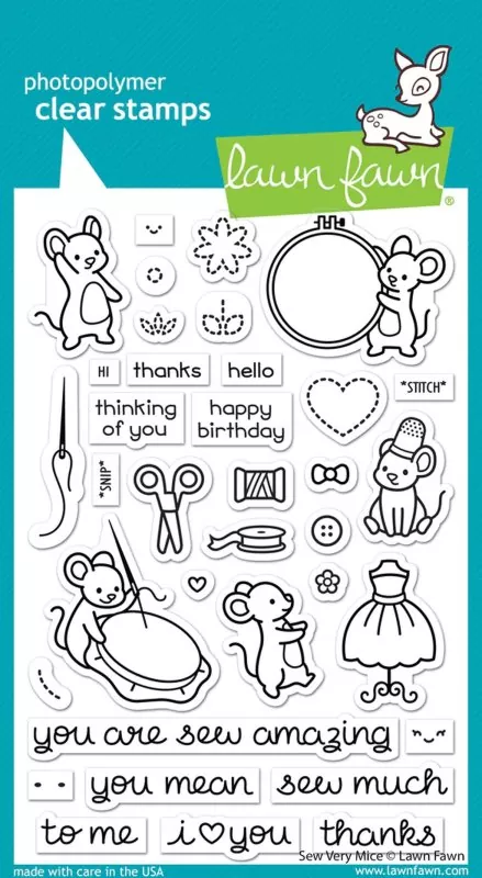 Sew Very Mice Clear Stamps Lawn Fawn