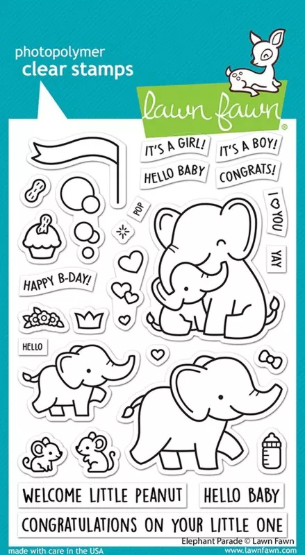 Elephant Parade Clear Stamps Lawn Fawn