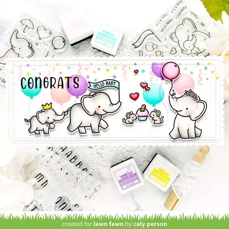 Elephant Parade Add-On Clear Stamps Lawn Fawn 2