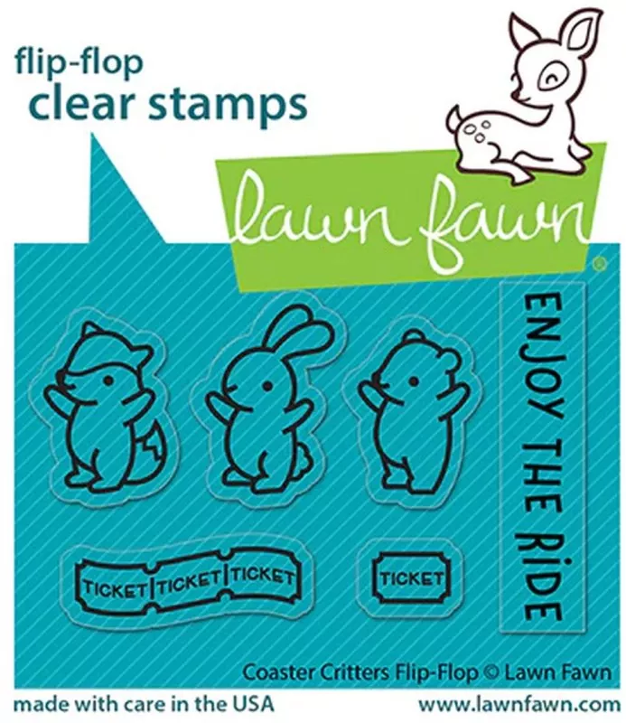 Coaster Critters Flip-Flop Clear Stamps Lawn Fawn