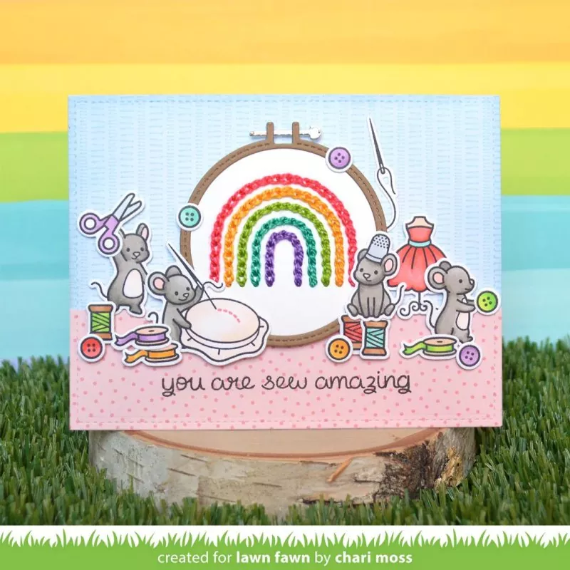 Embroidery Hoop Rainbow Add-On Dies Lawn Fawn 1
