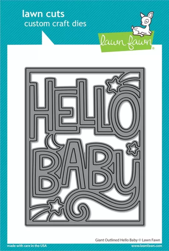 Giant Outlined Hello Baby Dies Lawn Fawn