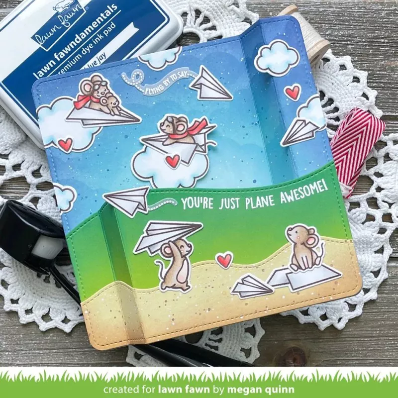 Just Plane Awesome Clear Stamps Lawn Fawn 2
