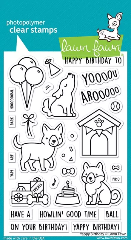 Yappy Birthday Clear Stamps Lawn Fawn